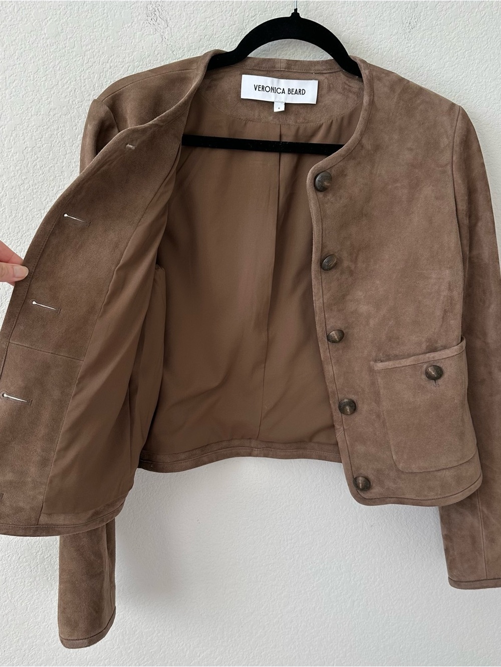 VERONICA BEARD Andrea Brown Suede Jacket SZ US 6 - Picture 8 of 8